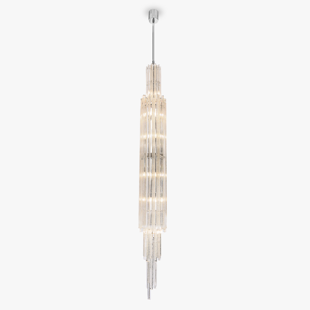 Alto Chandelier in Clear & Gold