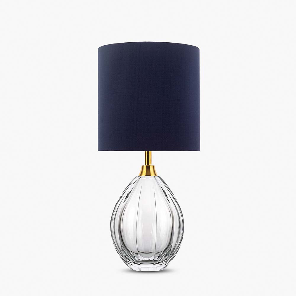 Diamond Teardrop Small Lamp in Blue Shade