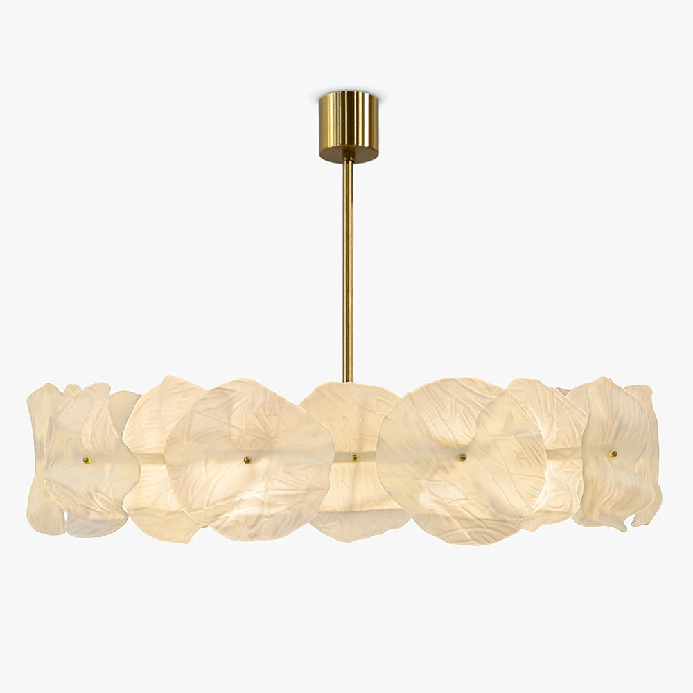Ruffle Chandelier in Polished Gold