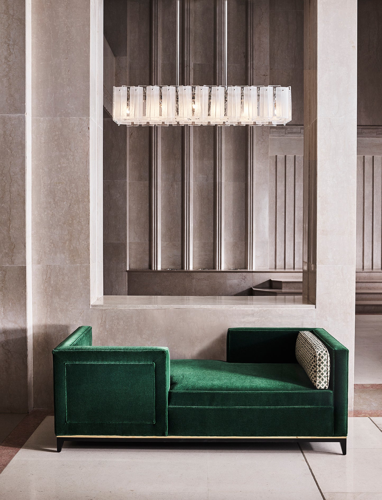 Lunar Chandelier in Polished Nickel