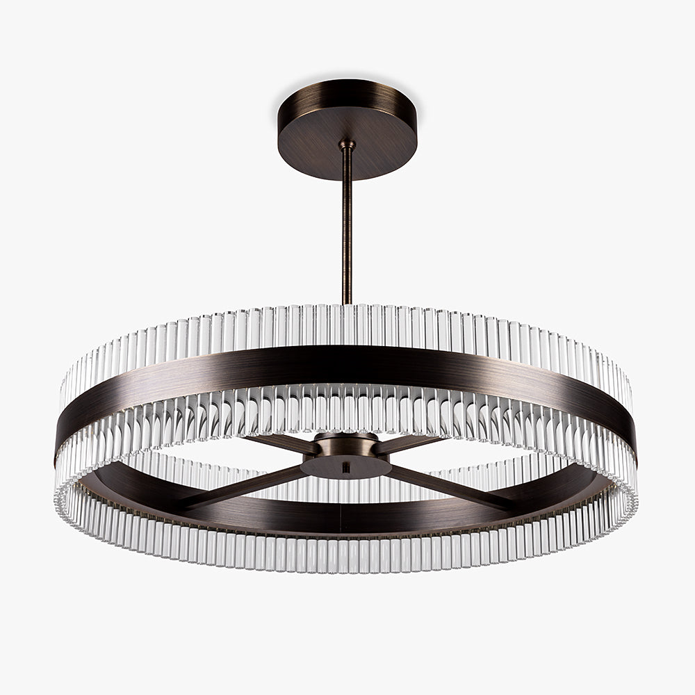 Curzon Street Drum Chandelier in Brushed Bronze