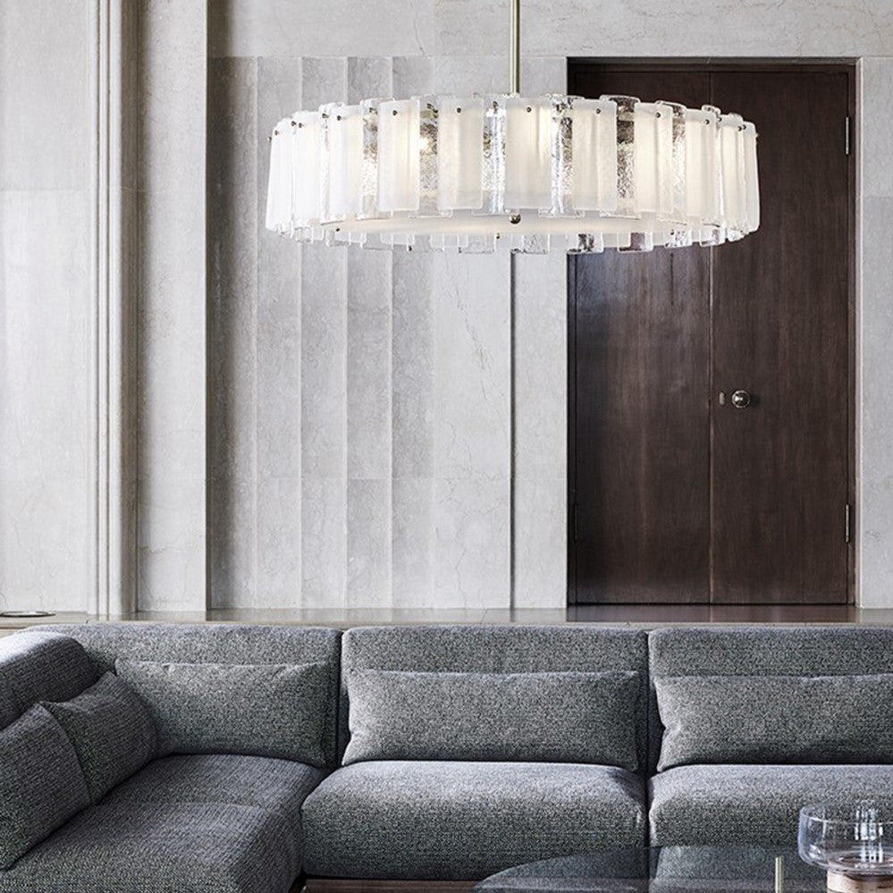 Lunar Chandelier in Brushed Gold
