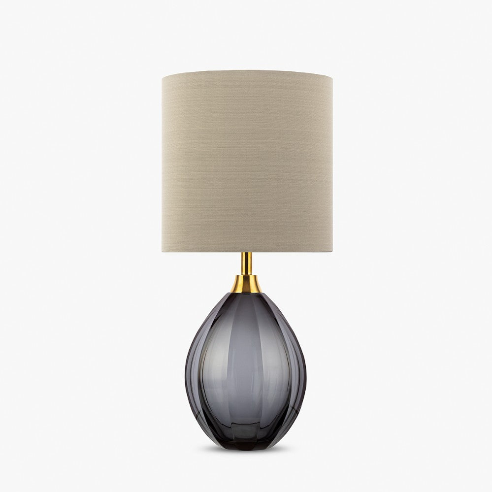Diamond Teardrop Small Lamp in Grey Shade
