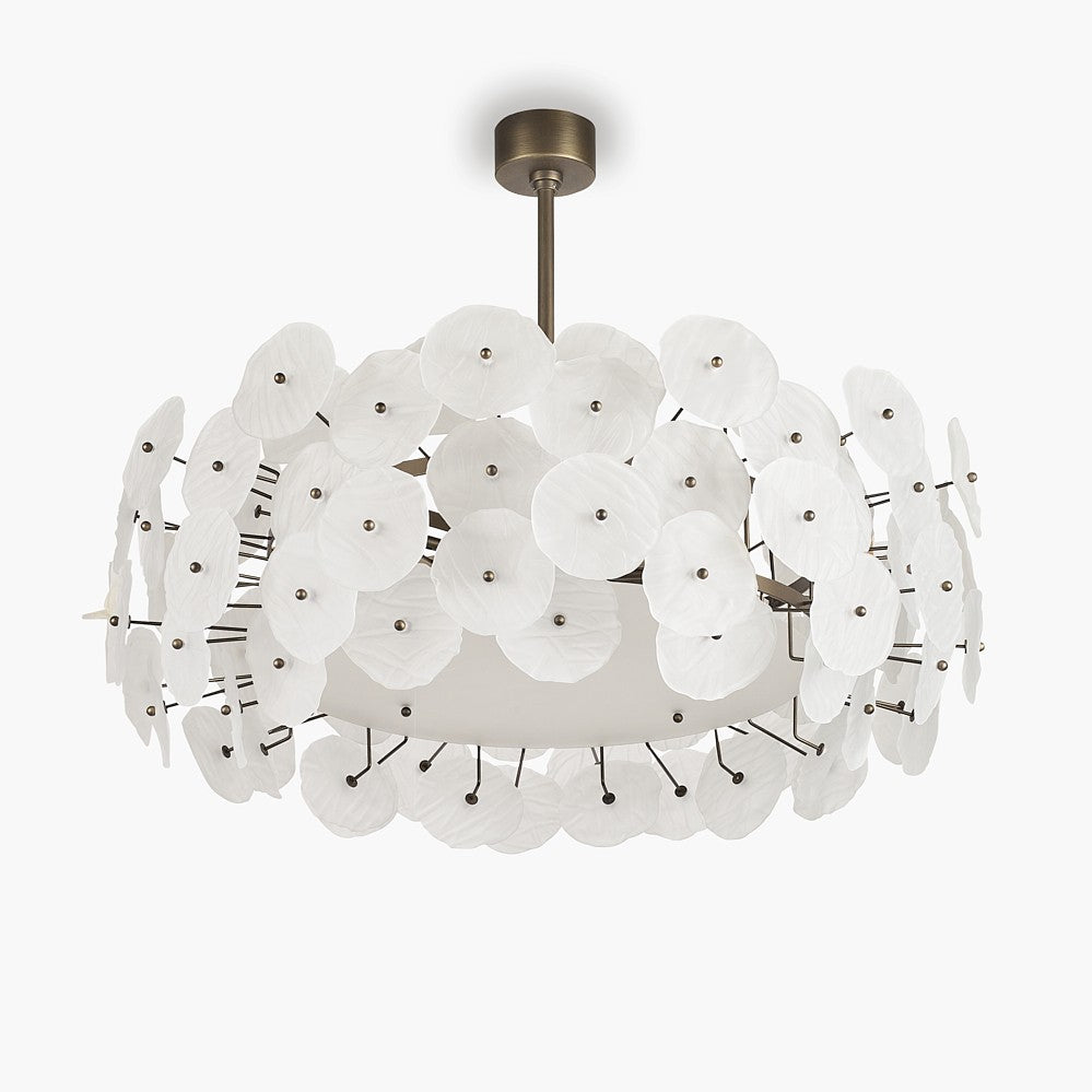 Ruffle Chandelier in Brushed Bronze