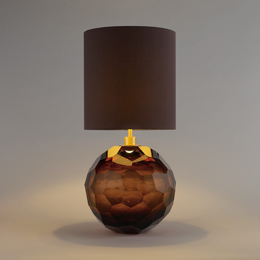 Diamond Round Large Lamp in Tobacco