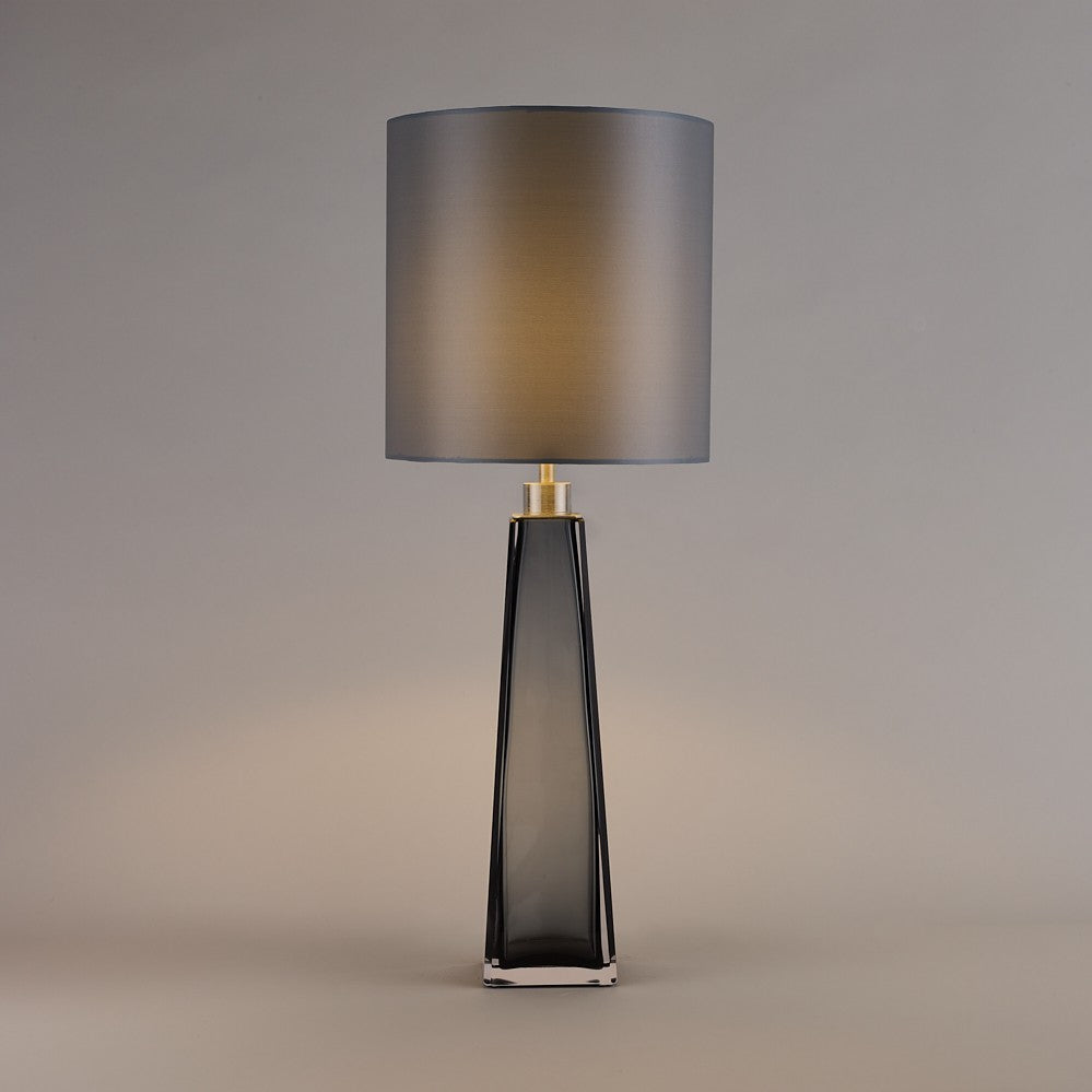 Diamond Square Obelisk Lamp in Slate