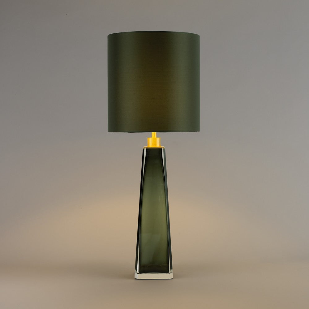 Diamond Square Obelisk Lamp in Forest Green