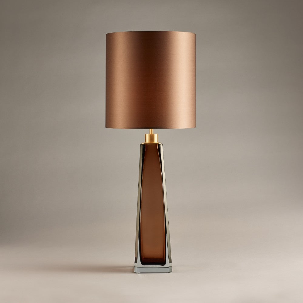 Diamond Square Obelisk Lamp in Tobacco