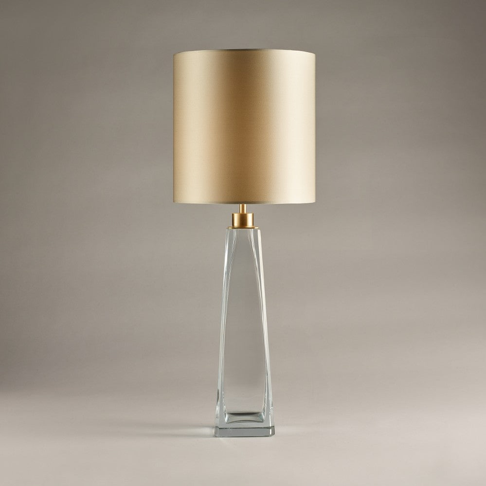 Diamond Square Obelisk Lamp in Clear