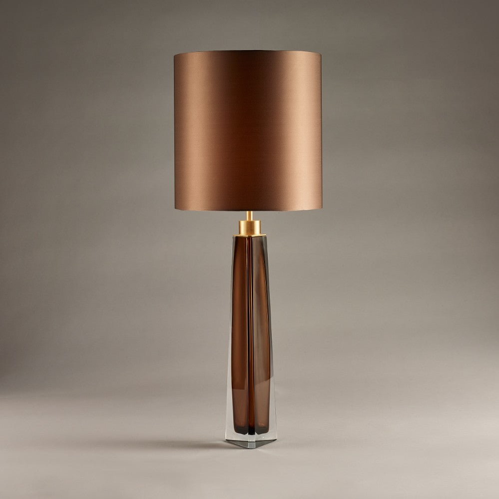 Diamond Obelisk Lamp in Tobacco