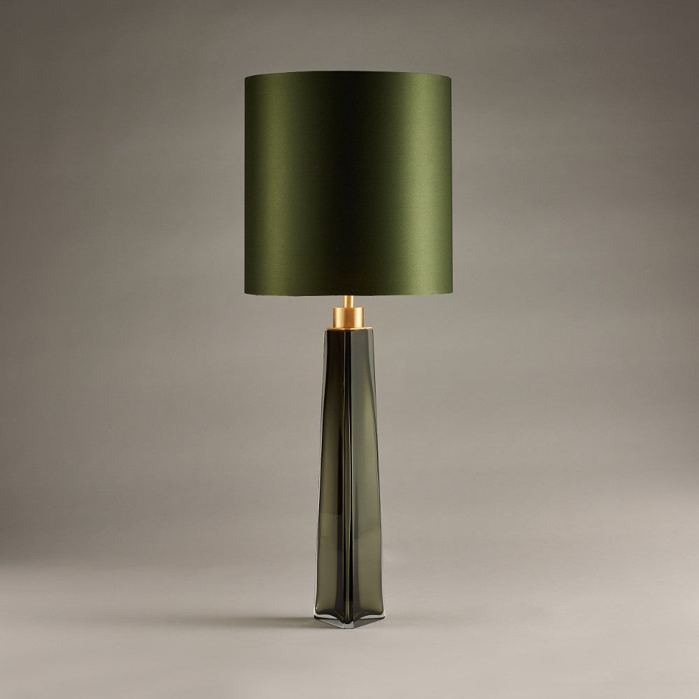 Diamond Obelisk Lamp in Forest Green