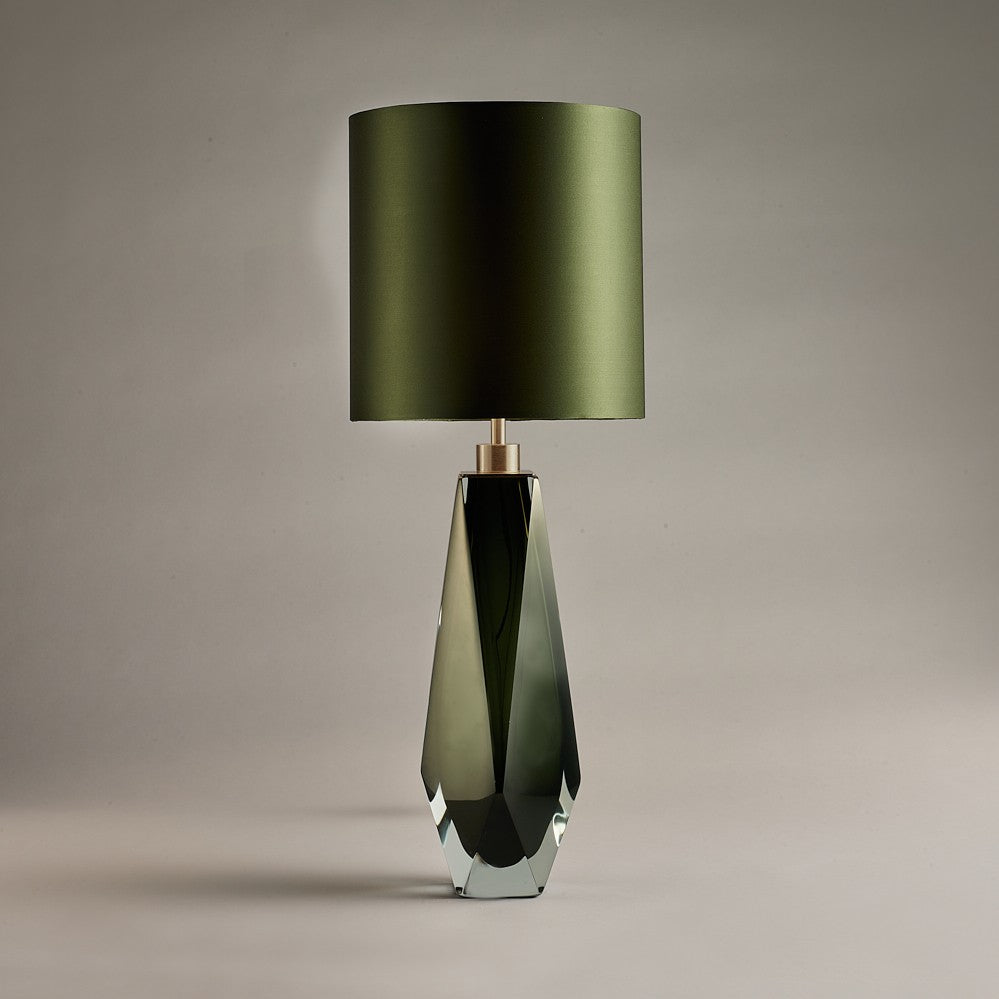 Diamond Large Lamp in Forest Green