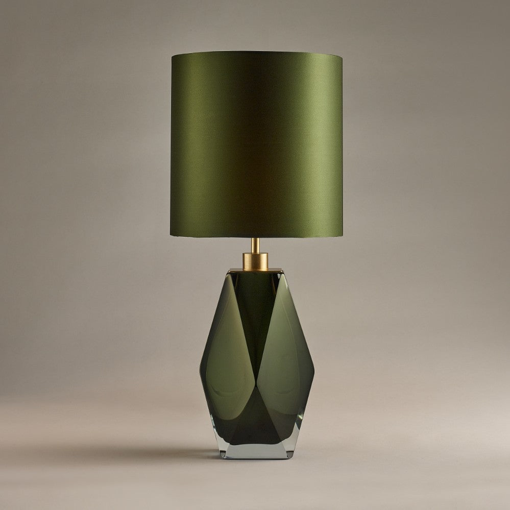 Diamond Medium Lamp in Forest Green
