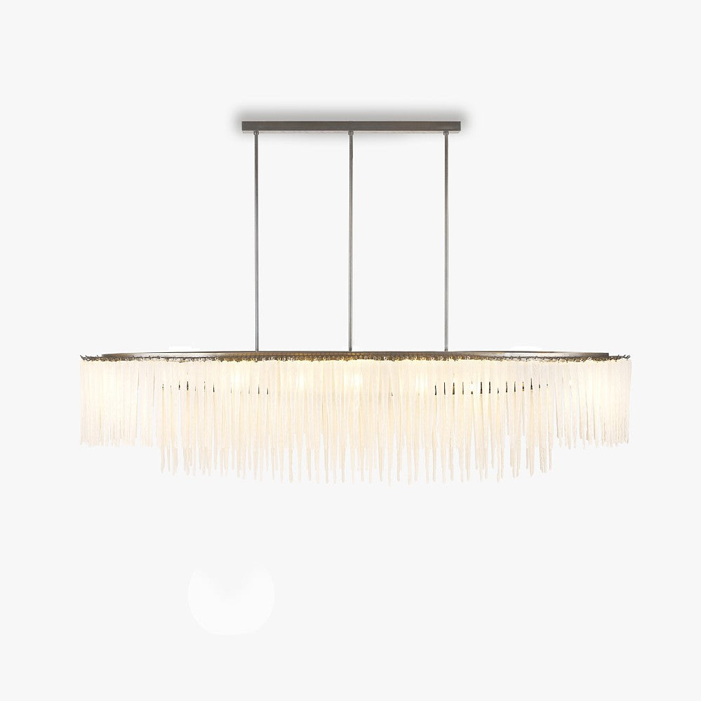 Ice Oval Chandelier in Satin