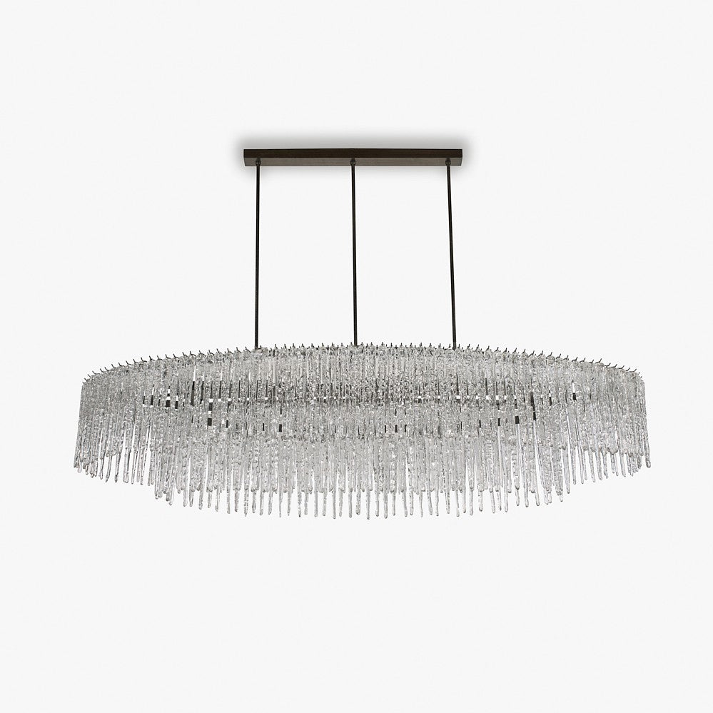 Ice Oval Chandelier in Clear