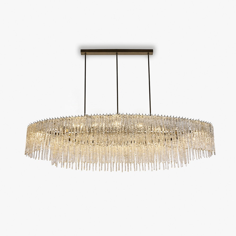 Ice Oval Chandelier in Clear