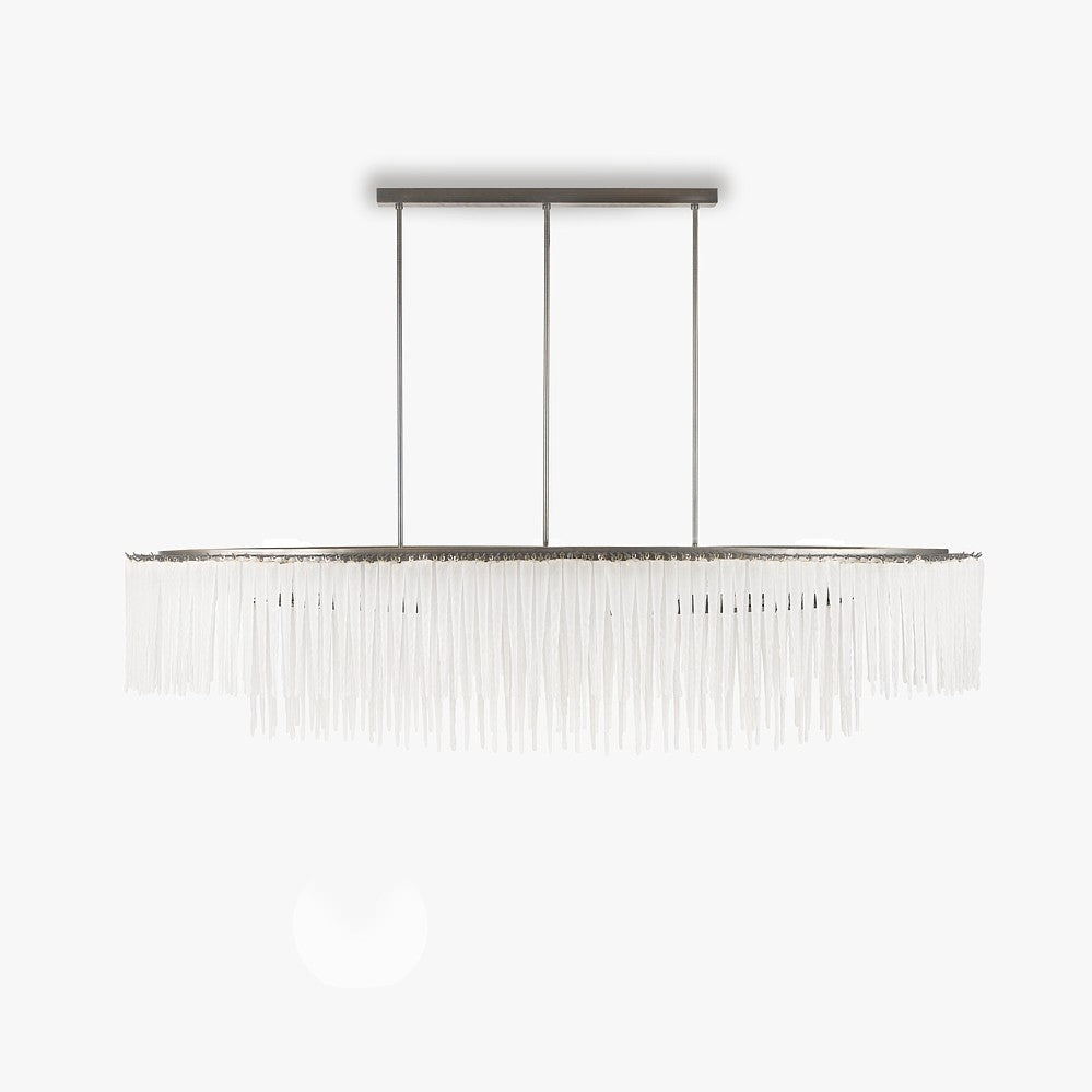 Ice Oval Chandelier in Satin