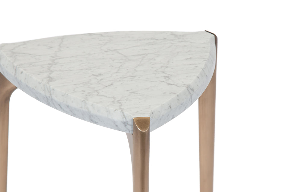 Aberdeen Drink Table – Triangular Marble Top