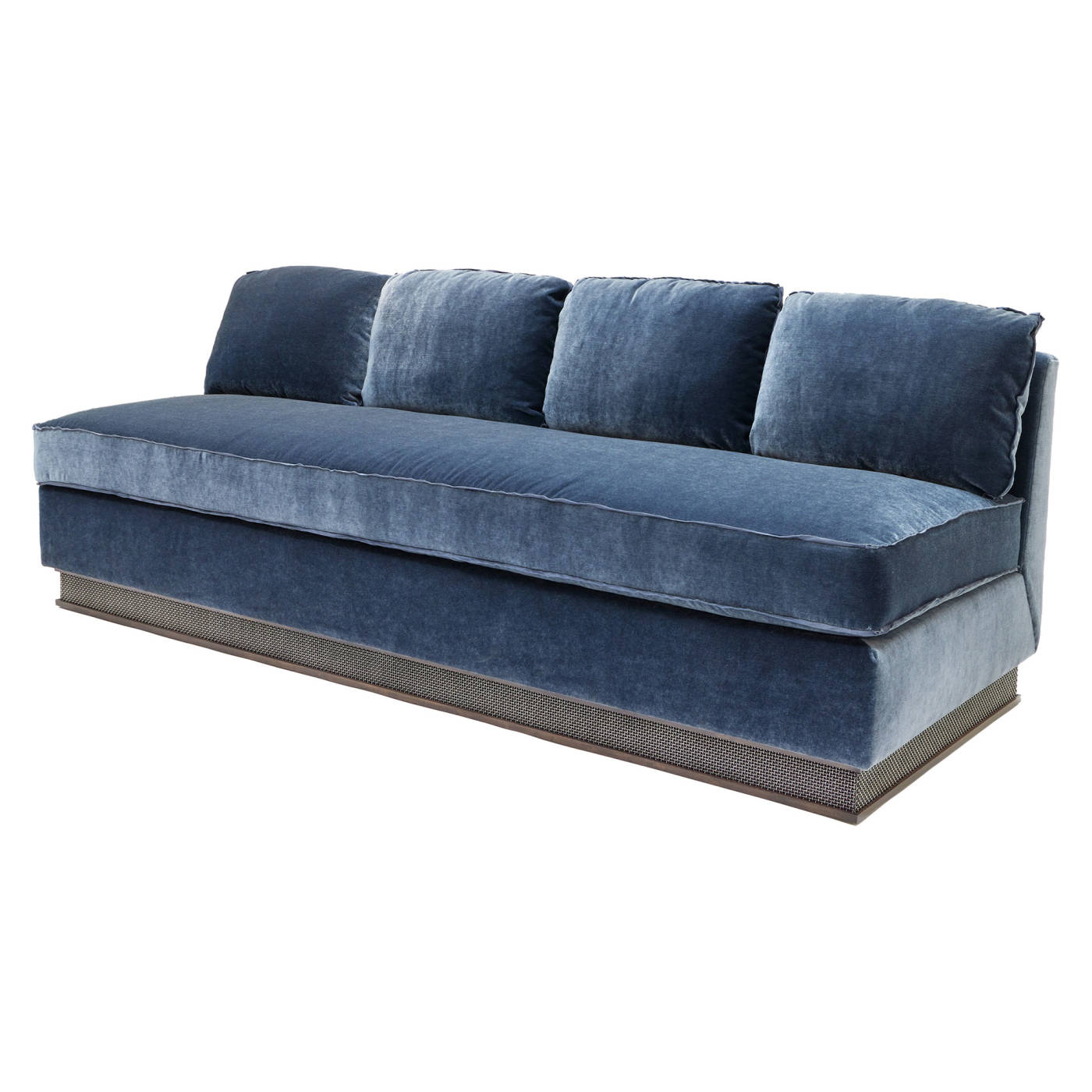 Seneca Banquette Armless With Stained Mesh Base