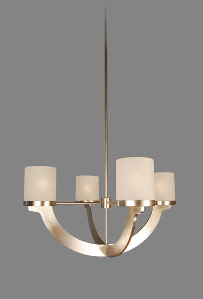 Satin Nickel Four Arm Chandelier