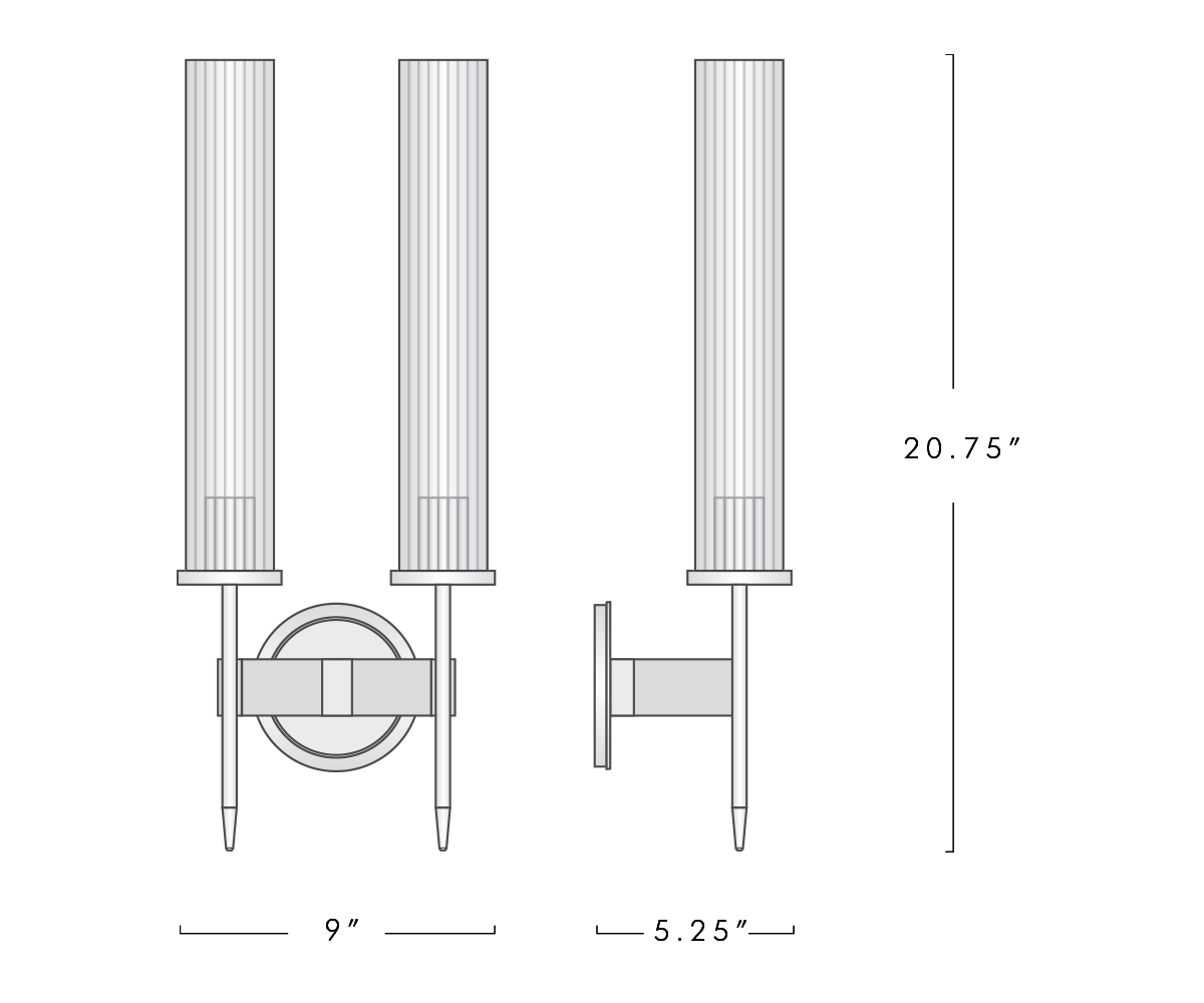 Alouette Double Sconce
