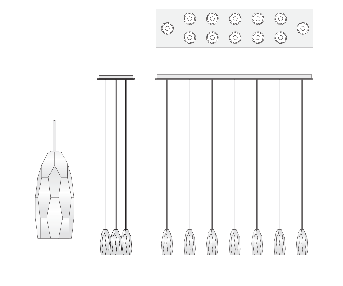 Chatelet Linear Chandelier