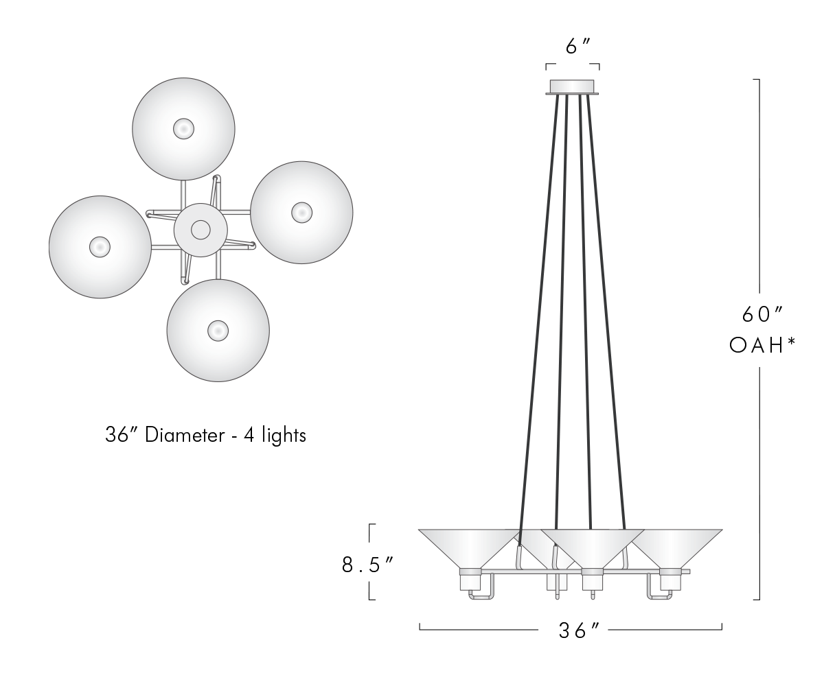 Lauriston 4 Light Pendant