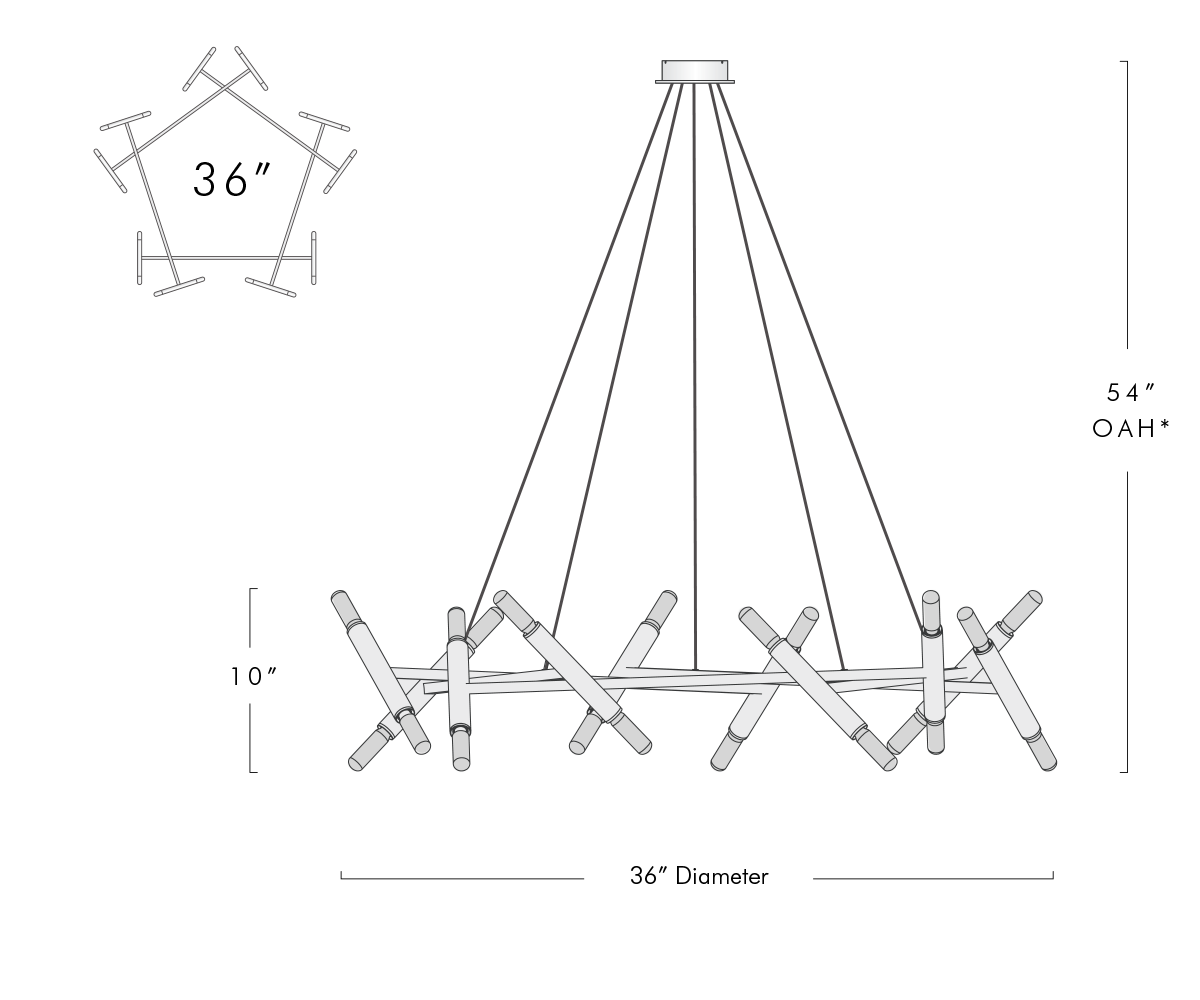 Le Petite Pentagone Chandelier