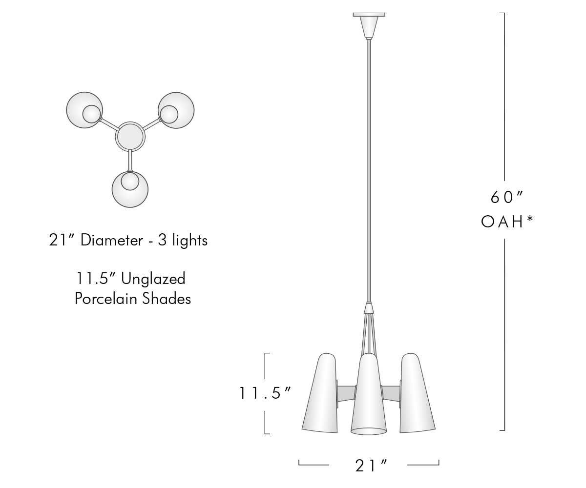 Montfaucon 3 Light Pendant