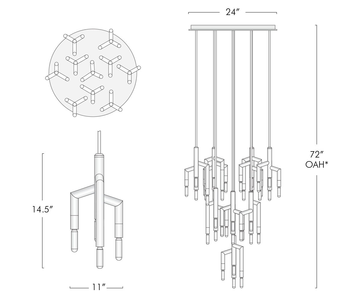 Rameau 10 Light Circular Chandelier
