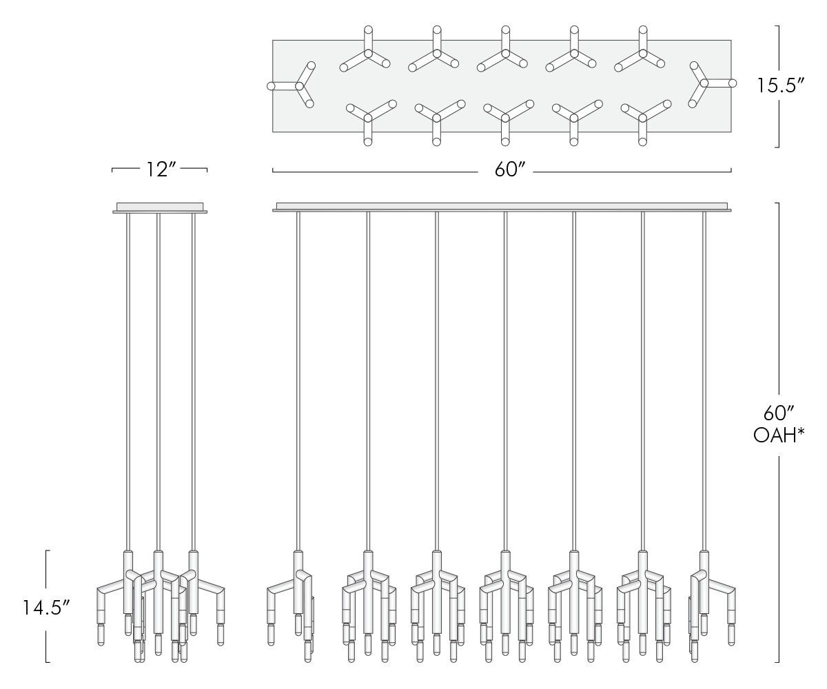 Rameau Linear Chandelier