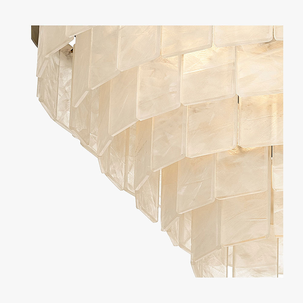 Savile Row Chandelier in Clear Hand-Carved Lucite