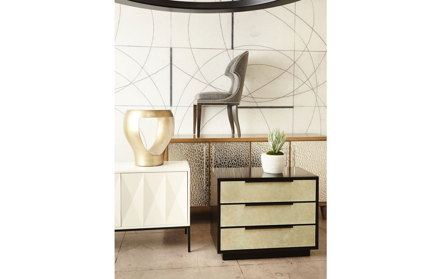 Diamond Door Cabinet