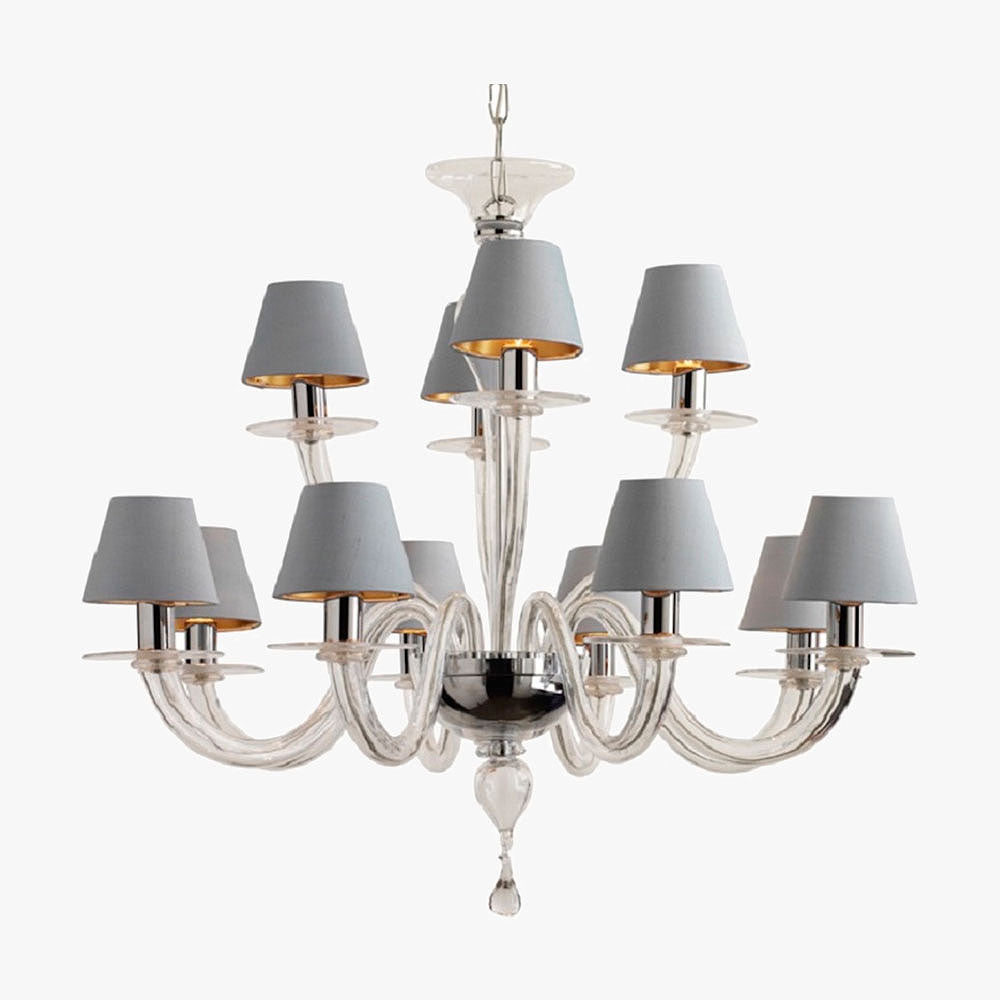 Raphael Disc Chandelier in Clear