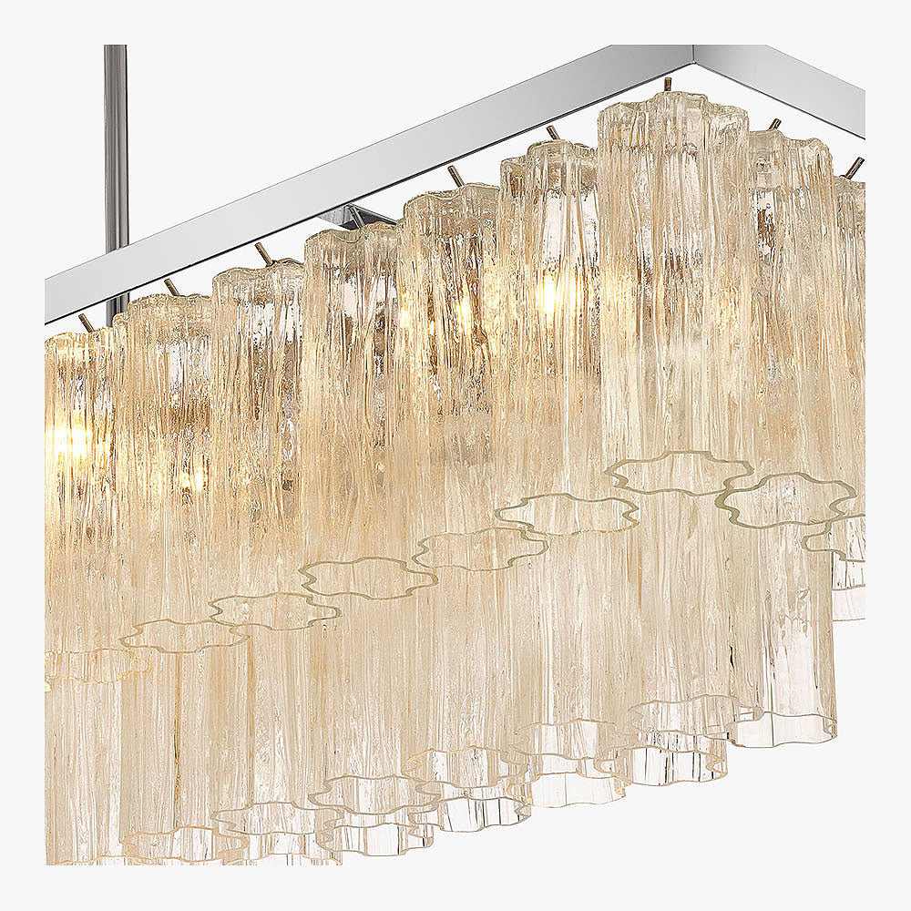 Pentagon Rectangular Chandelier in Clear