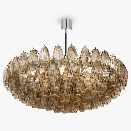 Poly Chandelier in Smoke