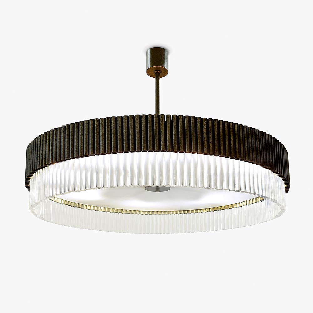 Pimlico Chandelier in Stippled Bronze