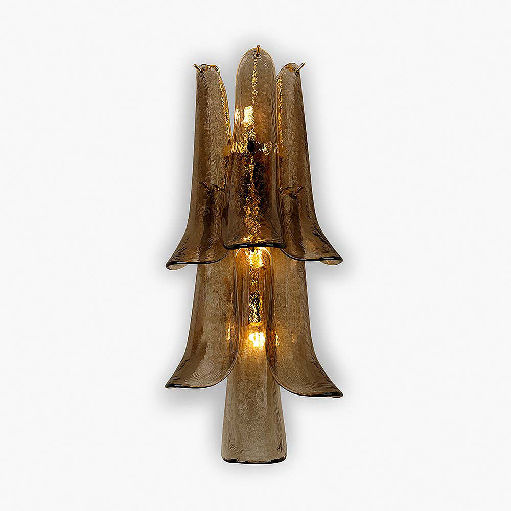 Dahlia Wall Light Two Tier in Smoke
