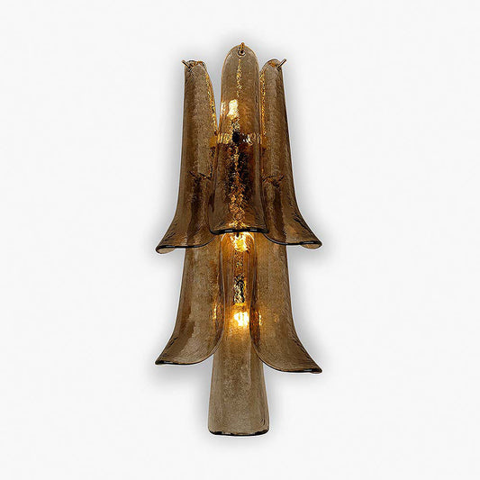 Dahlia Wall Light Two Tier in Smoke
