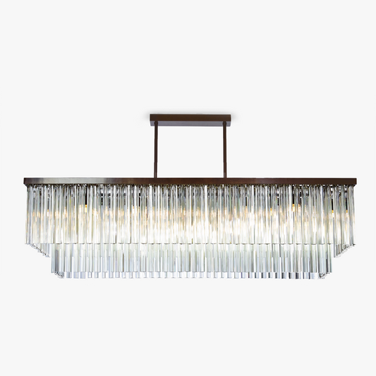Large Two Tier Rectangular in Clear Triangular