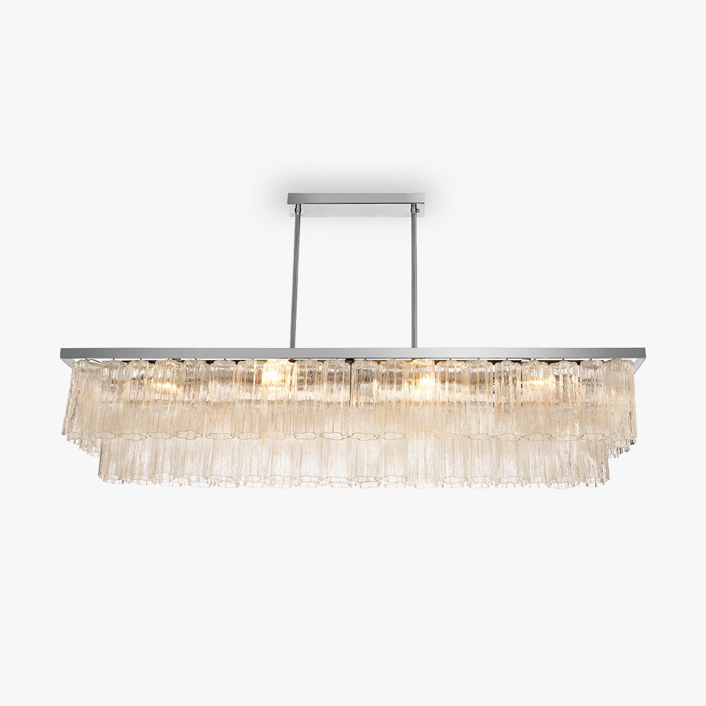 Pentagon Rectangular Chandelier in Clear