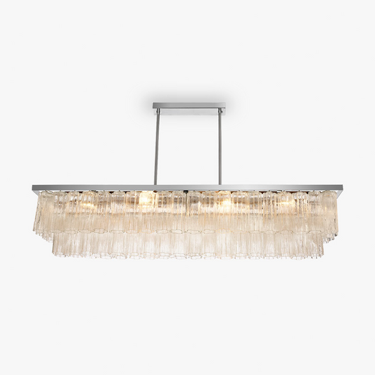 Pentagon Rectangular Chandelier in Clear