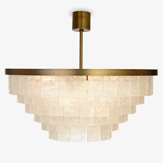 Savile Row Chandelier in Clear Hand-Carved Lucite