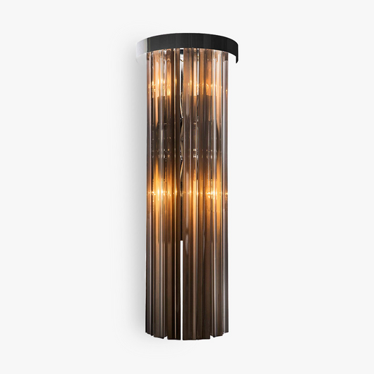 Long Drum Wall Light in Smoke