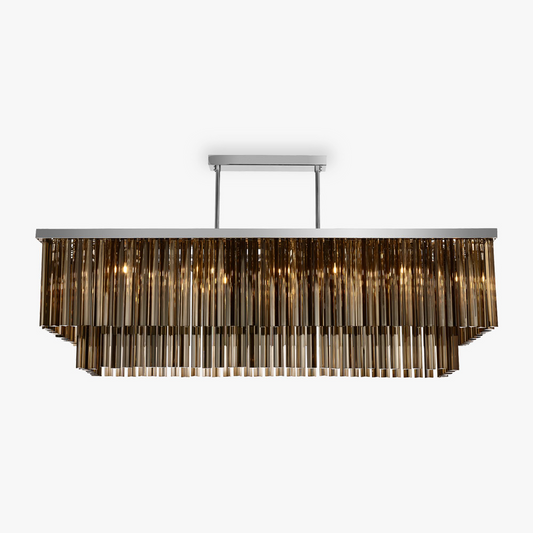 Large Two Tier Rectangular in Smoke & Chrome