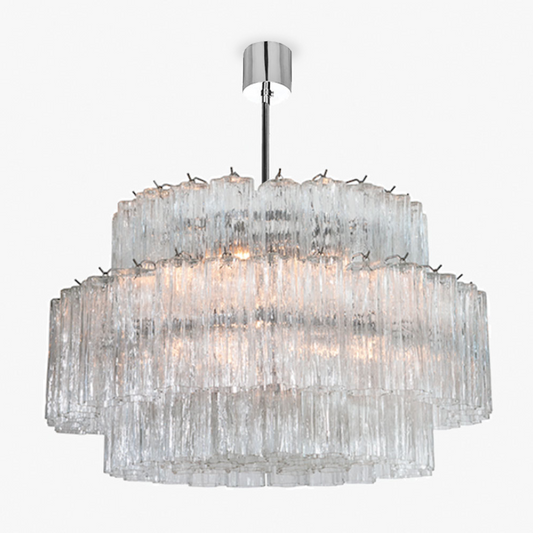 Pentagon Drum Chandelier in Clear