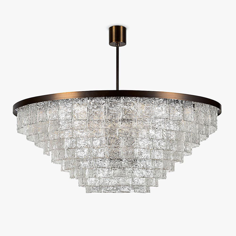 Savile Row Chandelier Hammered Clear