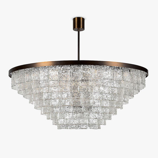 Savile Row Chandelier Hammered Clear