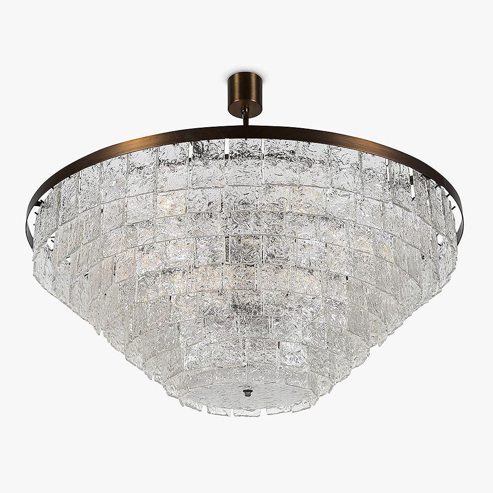Savile Row Chandelier Hammered Clear