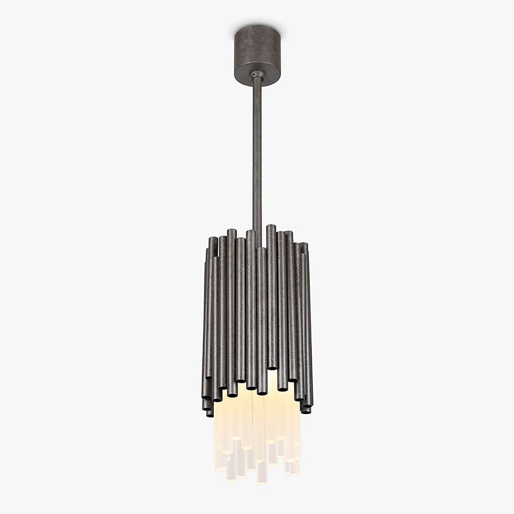 Battersea Pendant in Stippled Silver